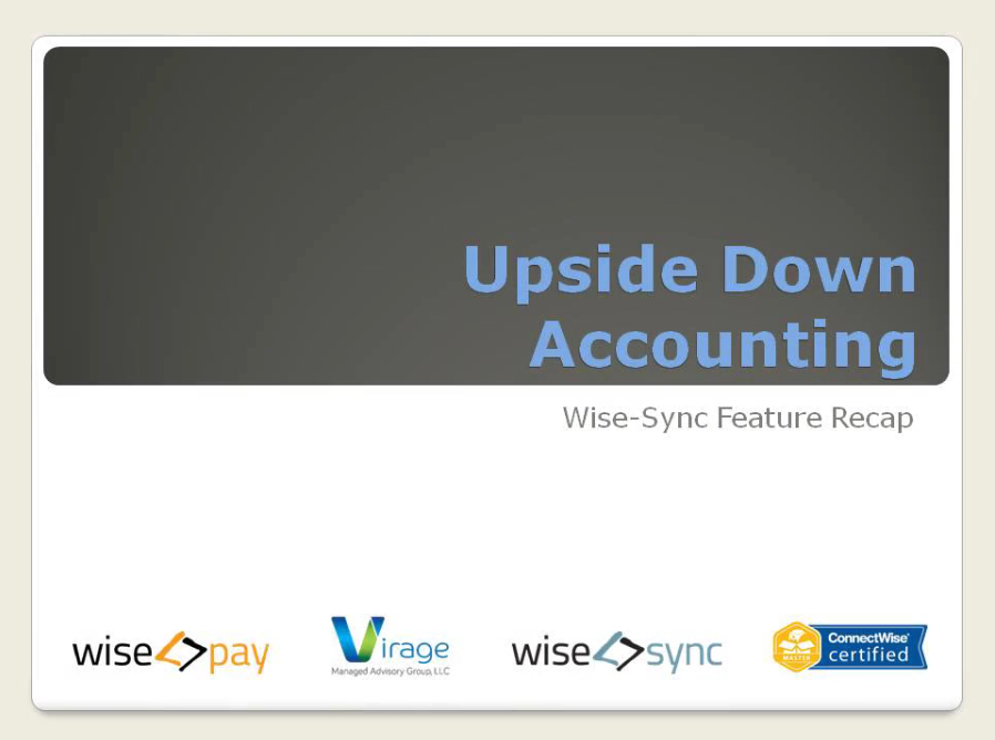 Wise-Sync Learning: Workshop 5 - Upside Down Accounting