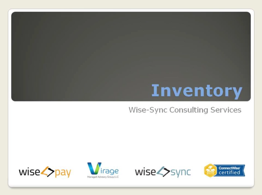 Wise-Sync Learning: Workshop 8 - Inventory