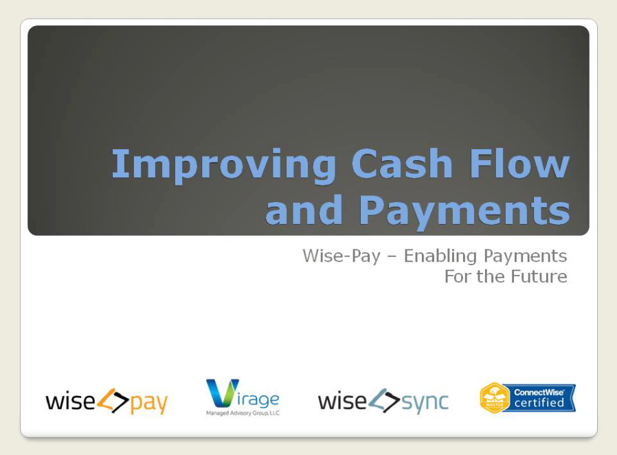 Wise-Sync Learning: Workshop 12 - Improving Cashflow