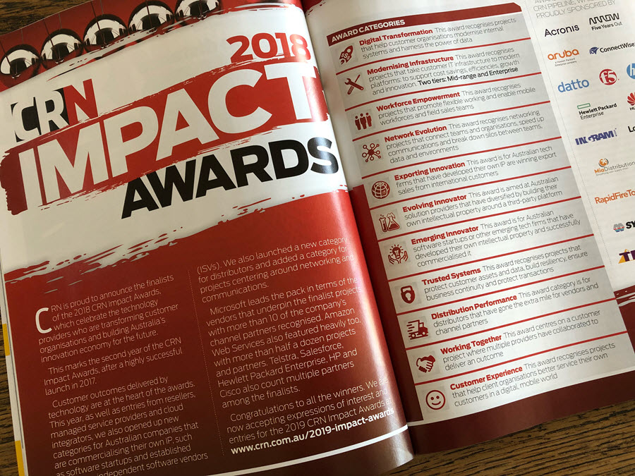 Wise-Sync named as a finalist for CRN Impact Awards 2018 (Exporting Innovation)