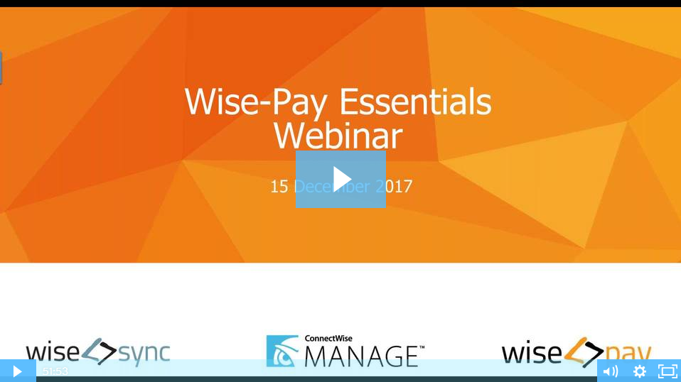 Wise-Pay Essentials Webinar - Recap