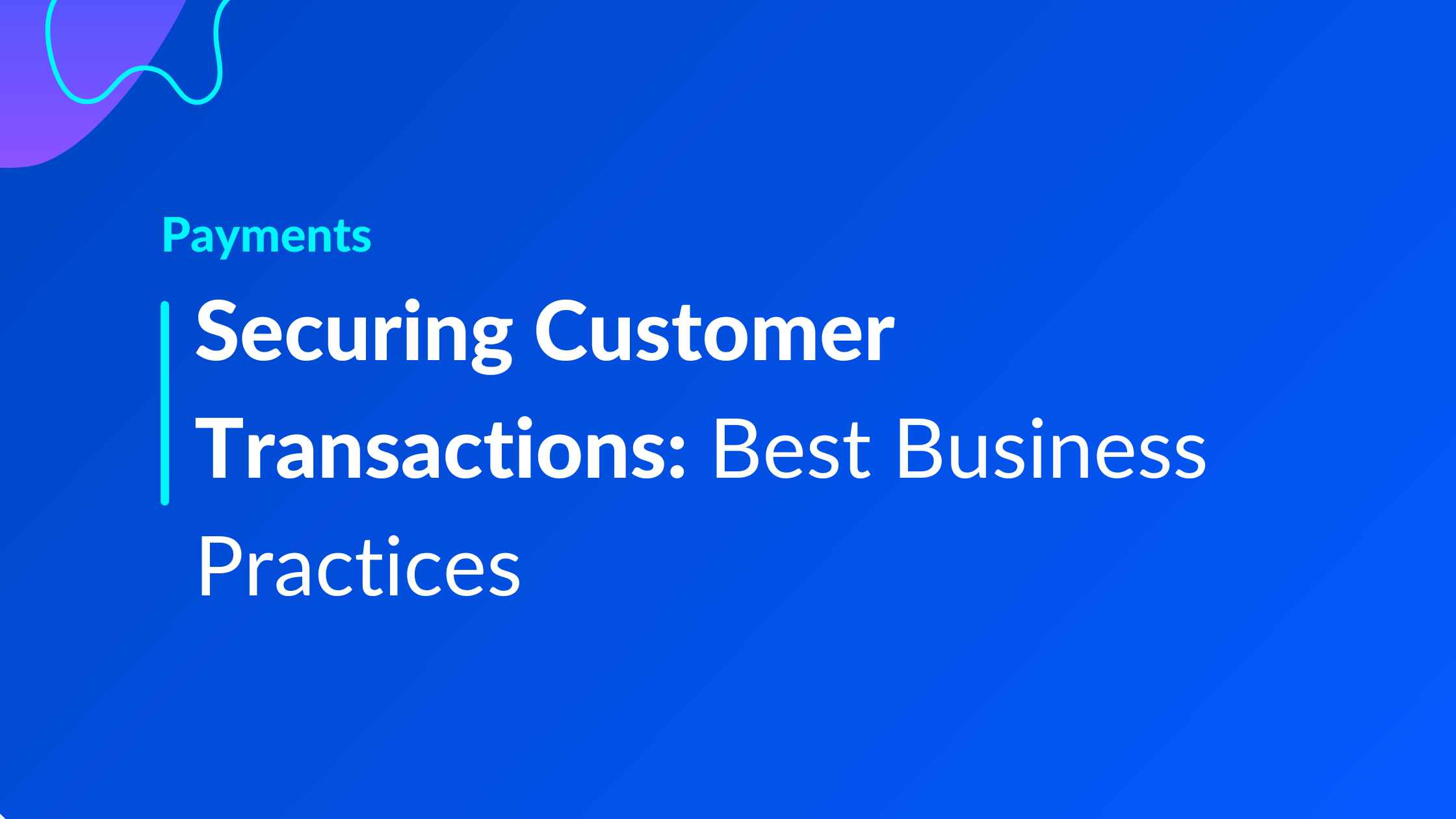 Securing Customer Transactions: Best Business Practices